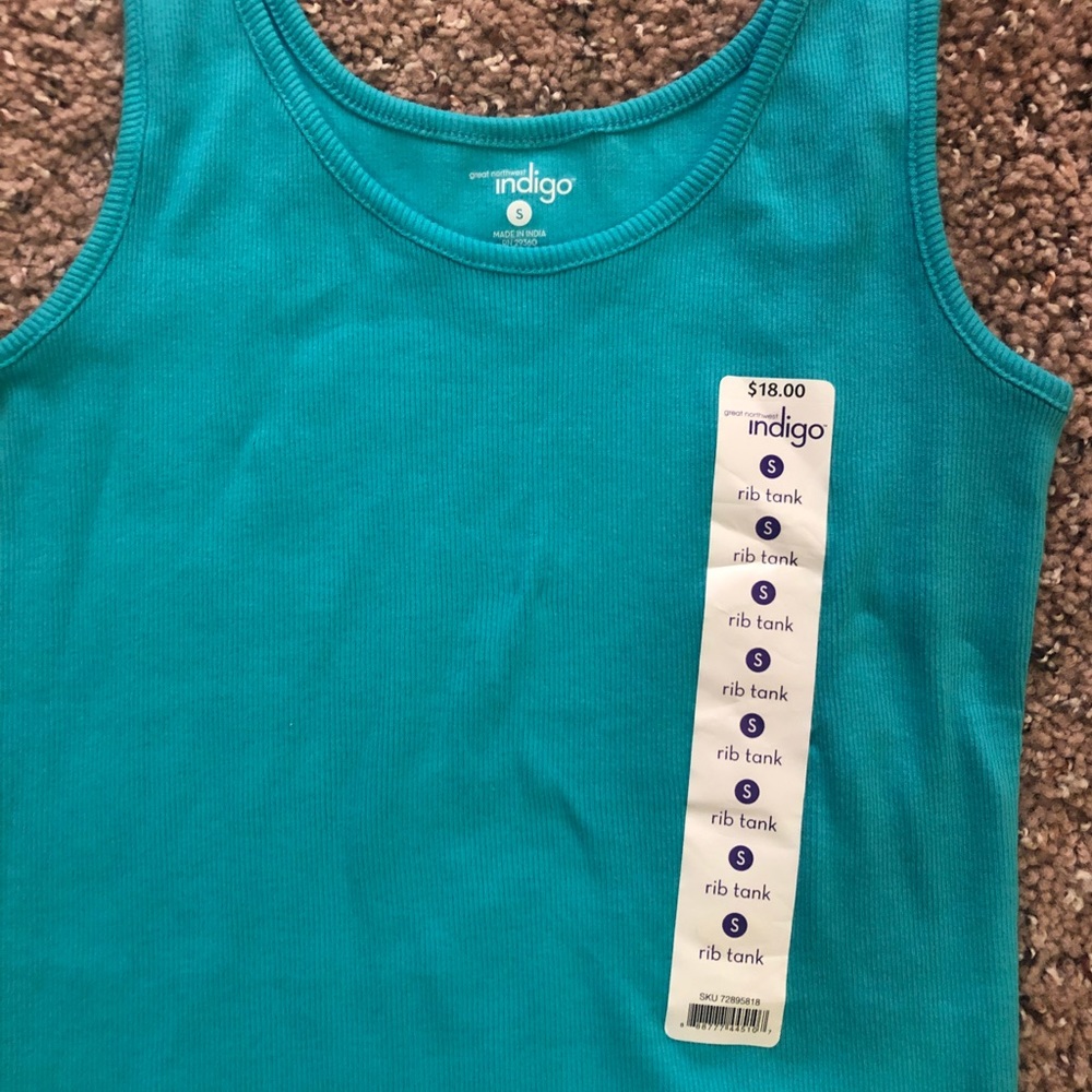💥NWT💥 Indigo Rib Tank - Picture 2 of 2